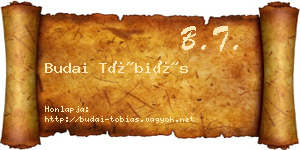 Budai Tóbiás névjegykártya